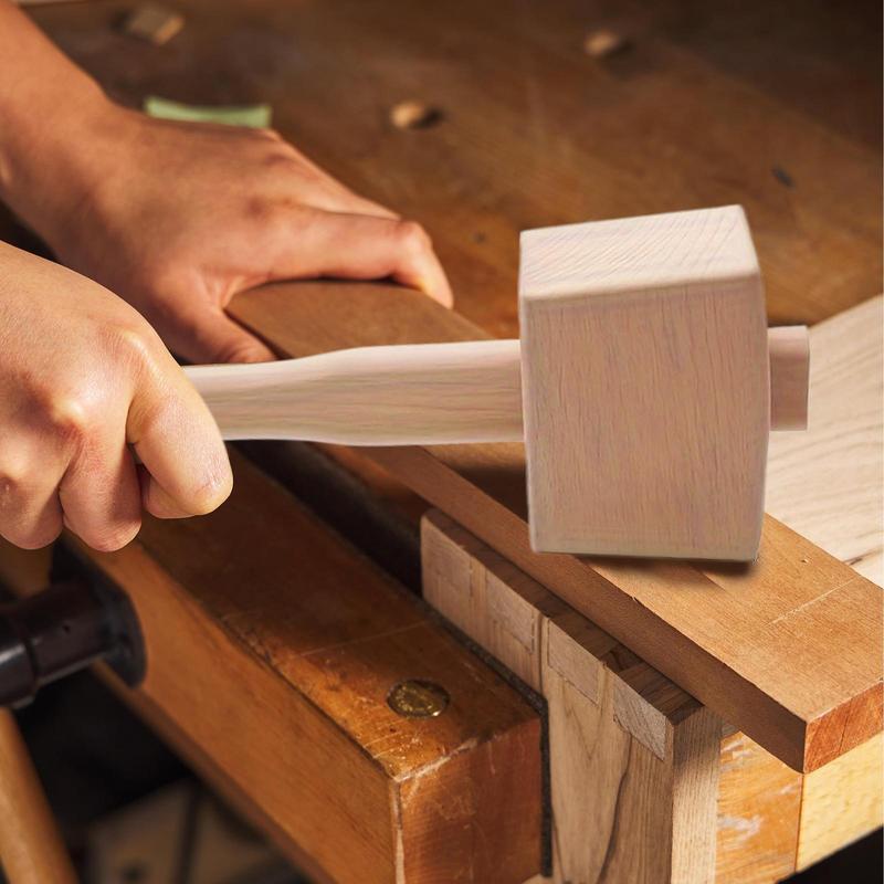 Mallet Wood Carving - 25cm Beech Wood Hammer Carpenter Wooden