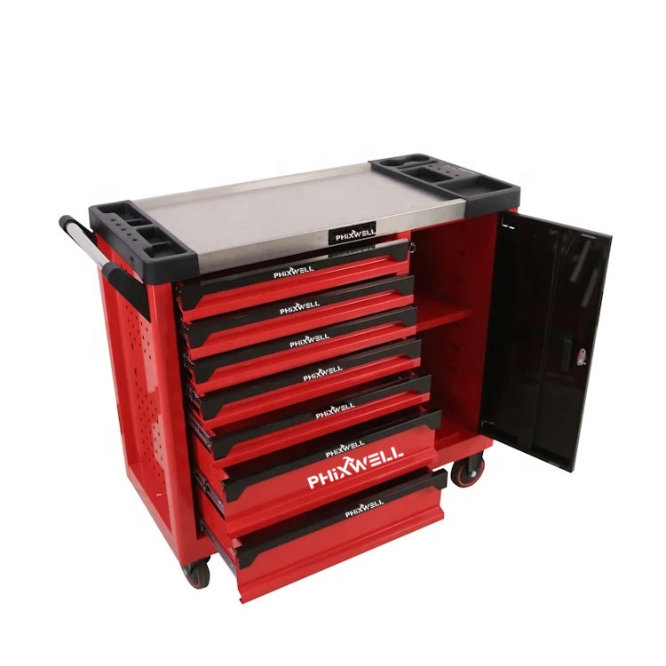Workshop Tools Trolley - Phixwell XXL 7 Drawers Tool Cabinet