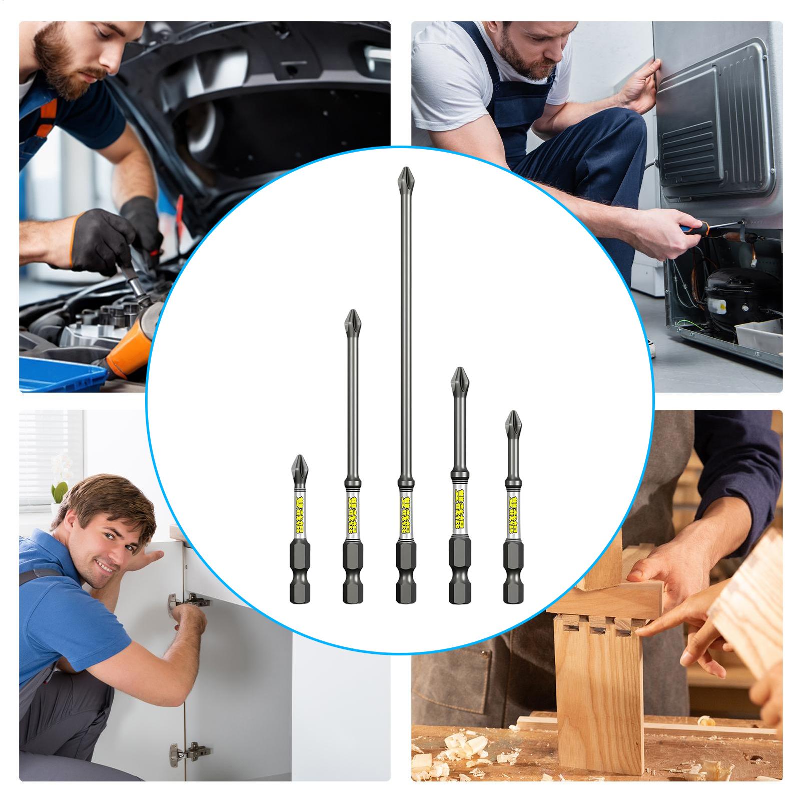 Drill Screwdriver Bit Set 5-Pi - مراجعة Tools For Garage وسعره