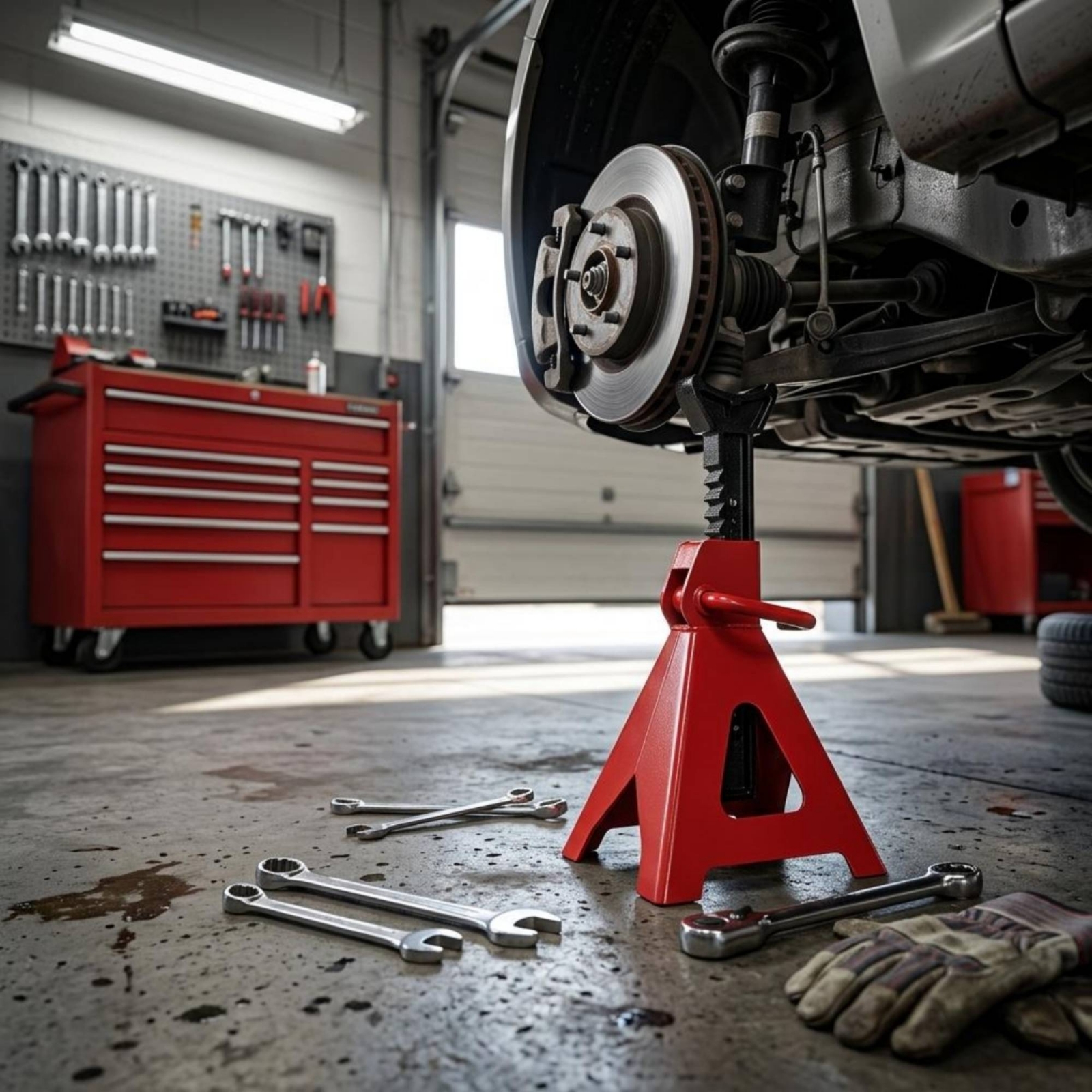 2 Pieces Lift Stands Wide Base - مراجعة Tools For Garage وسعره