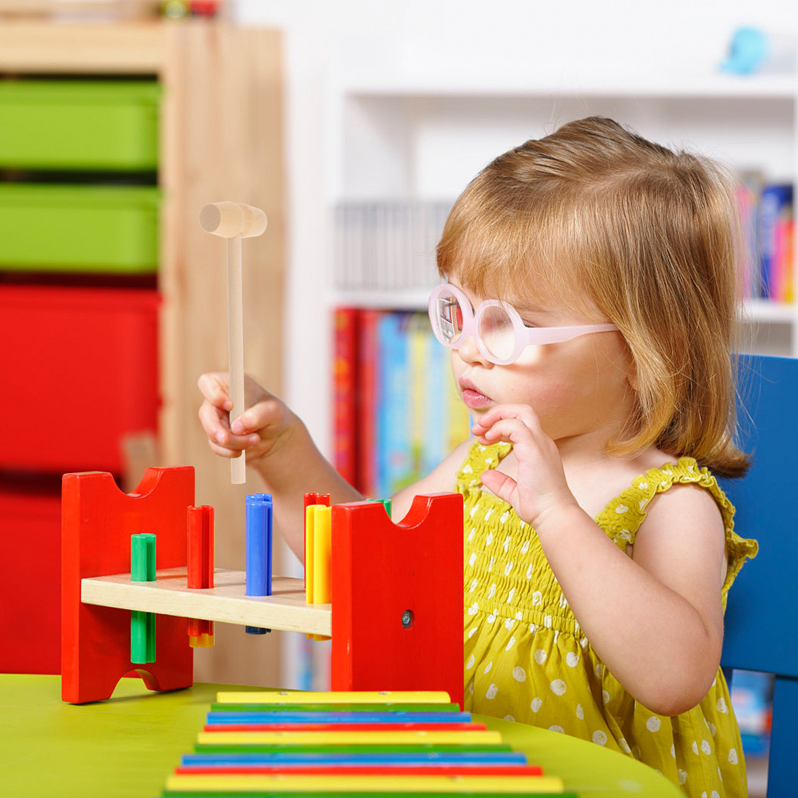 20Pcs Kid Wooden Mini Mallet U - مراجعة Mallet Wood Carving وسعره