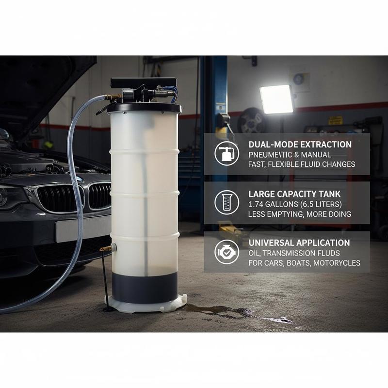 Free Shipping-Oil Change Pump  - مراجعة Tools For Garage وسعره