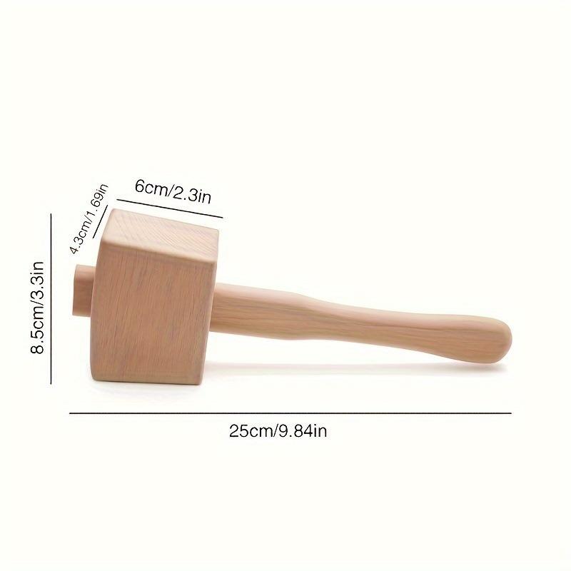 1PC DIY Leather Beech Solid Wo - مراجعة Mallet Wood Carving وسعره