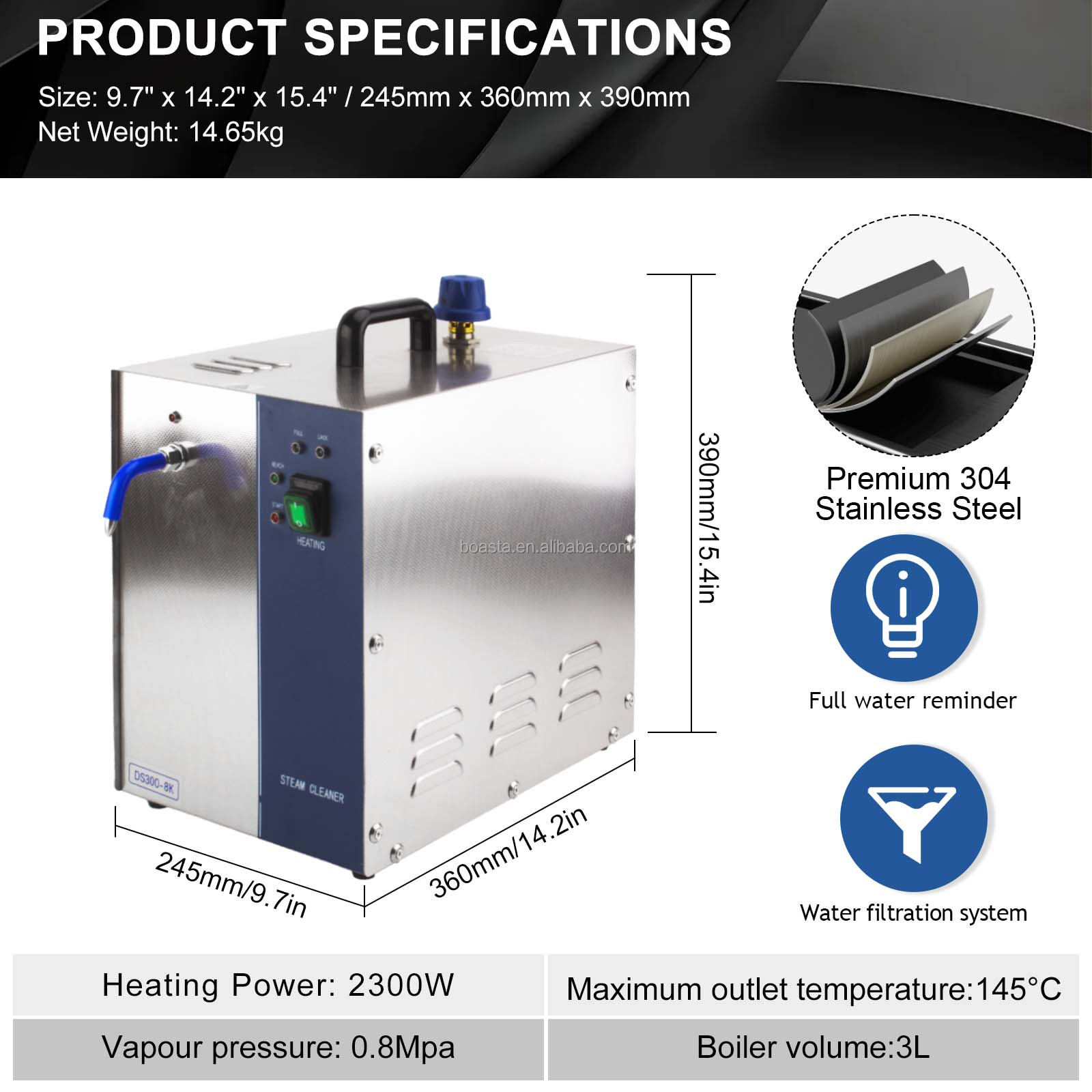 DS300-8K Jewelry Steam Cleaner - مراجعة Workshop Tools Steam وسعره