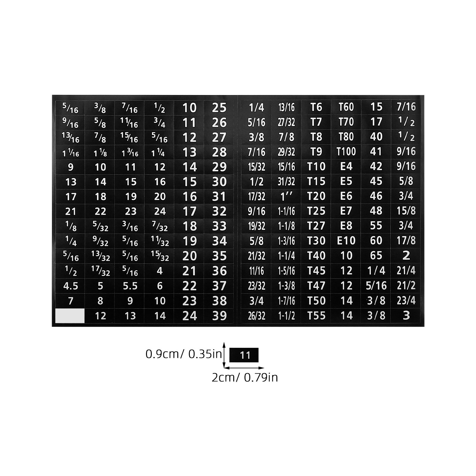 6 Sheet Self Adhesive Socket S - مراجعة Workshop Tools Classification وسعره