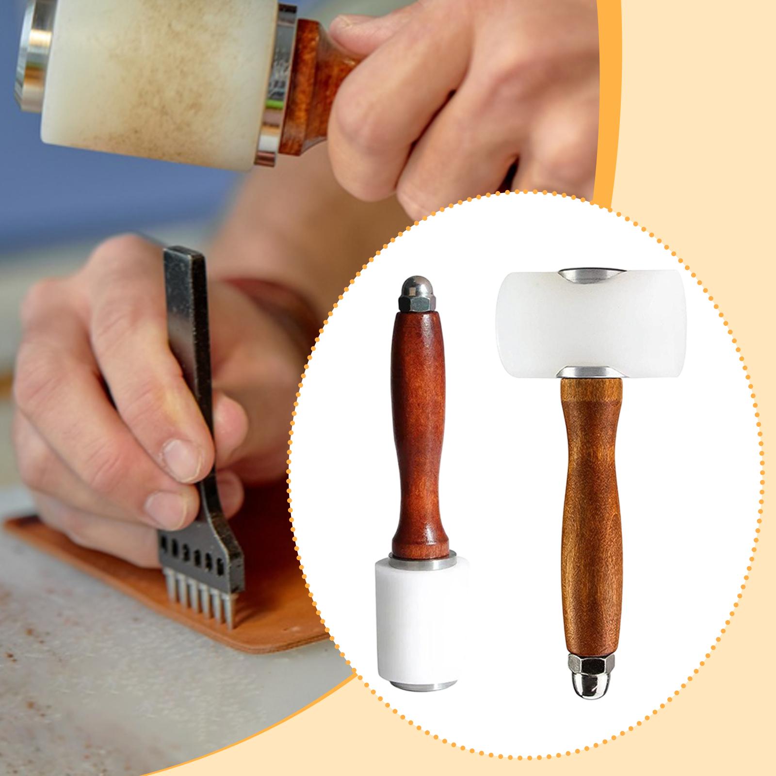Leathercraft Hammer Supplies P - مراجعة Mallet Wood Carving وسعره